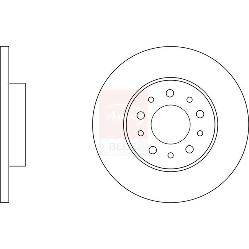 Apec 2 x Solid Rear Brake Discs SDK6796-x2