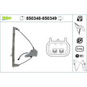 Valeo Electric Window Regulator Lifter Right Front 850349