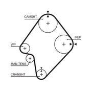 Gates Timing Belt Cambelt 164 Teet 5300XS