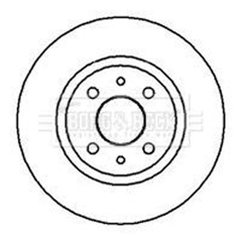 Borg & Beck 2 x Solid Front Brake Discs BBD4002-x2