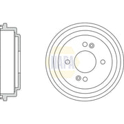 NAPA Brake Drum Assembly Rear NDR1056