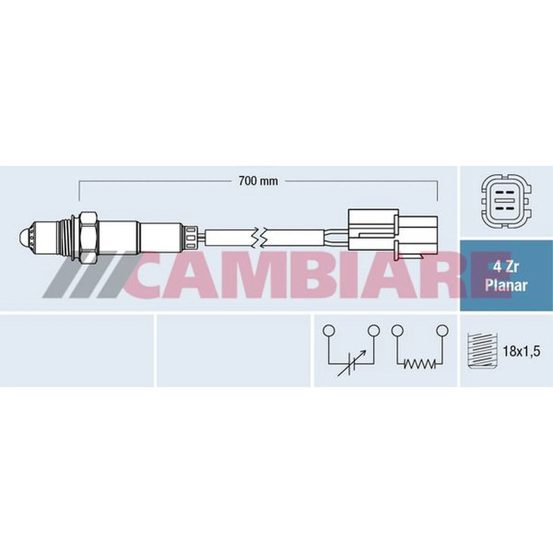 Cambiare O2 Lambda Oxygen Sensor before catalytic convert VE381864