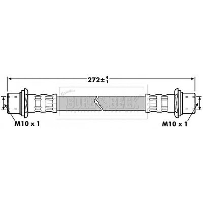 Borg & Beck Brake Hydraulic Hose Line inner BBH7259