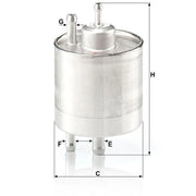 MANN-FILTER Fuel Filter Element WK 711/1