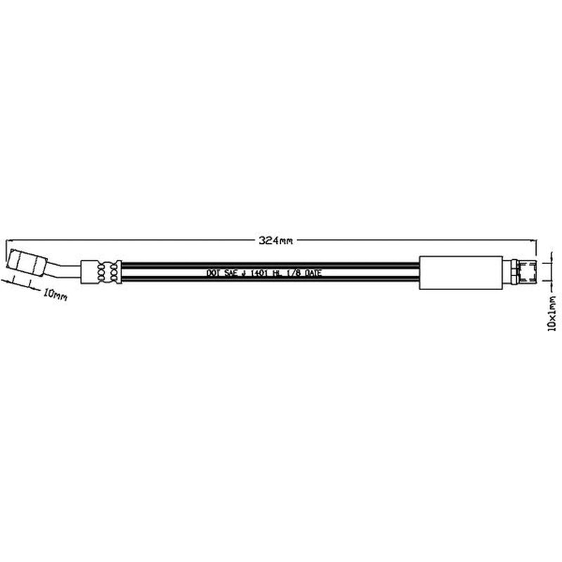 Abtex Brake Hydraulic Hose Line Right ABH1073
