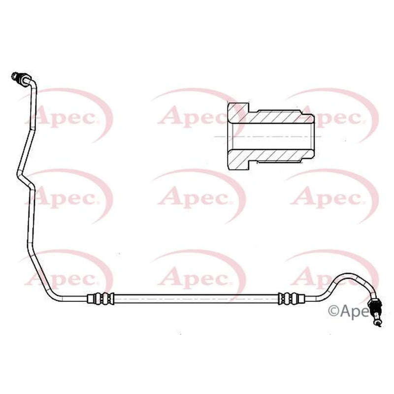 Apec Brake Hydraulic Hose Line Rear Right HOS4329