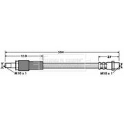 Borg & Beck Brake Hydraulic Hose Line Front Ri BBH7495
