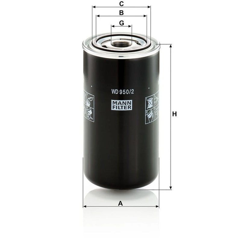 MANN-FILTER Automatic Transmission Hydraulic Filter WD 950/2