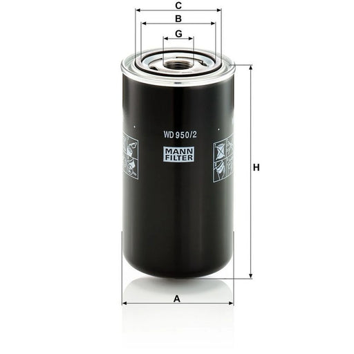 MANN-FILTER Automatic Transmission Hydraulic Filter WD 950/2