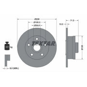 Textar 2 x Solid Rear Brake Discs 92153800-x2