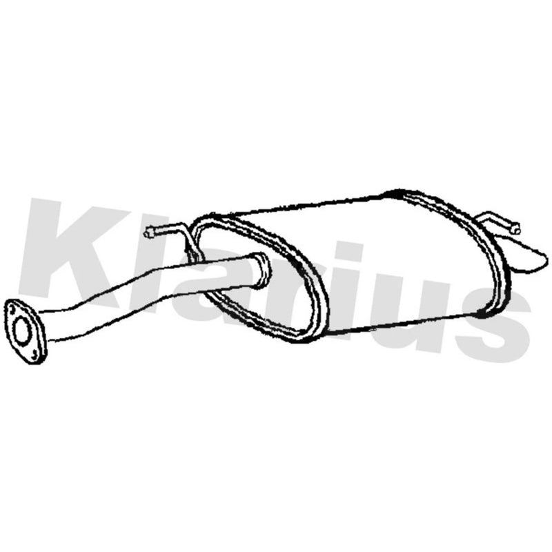 Klarius Box With Tail Pipe Rear HA460X