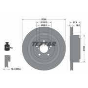 Textar 2 x Vented Rear Brake Discs 92173603-x2