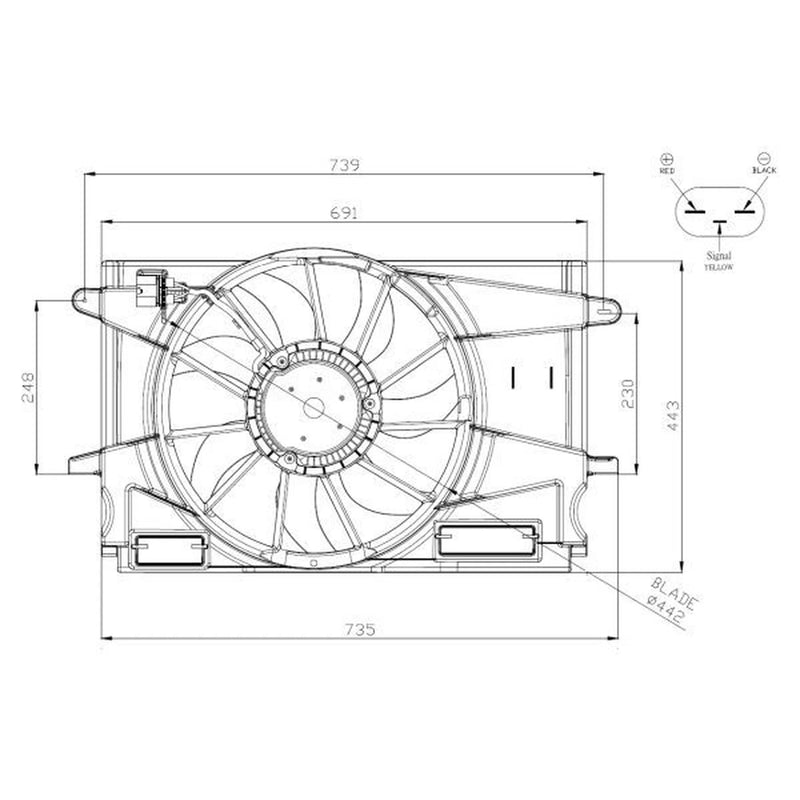 NRF Engine Cooling Fan 47947