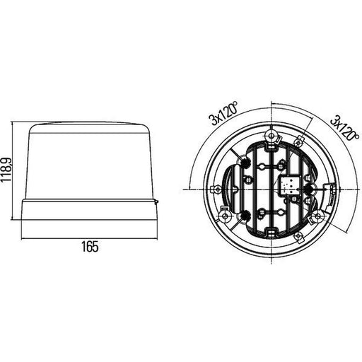 Hella Rotating Beacon Wide High 2RL 011 484-001