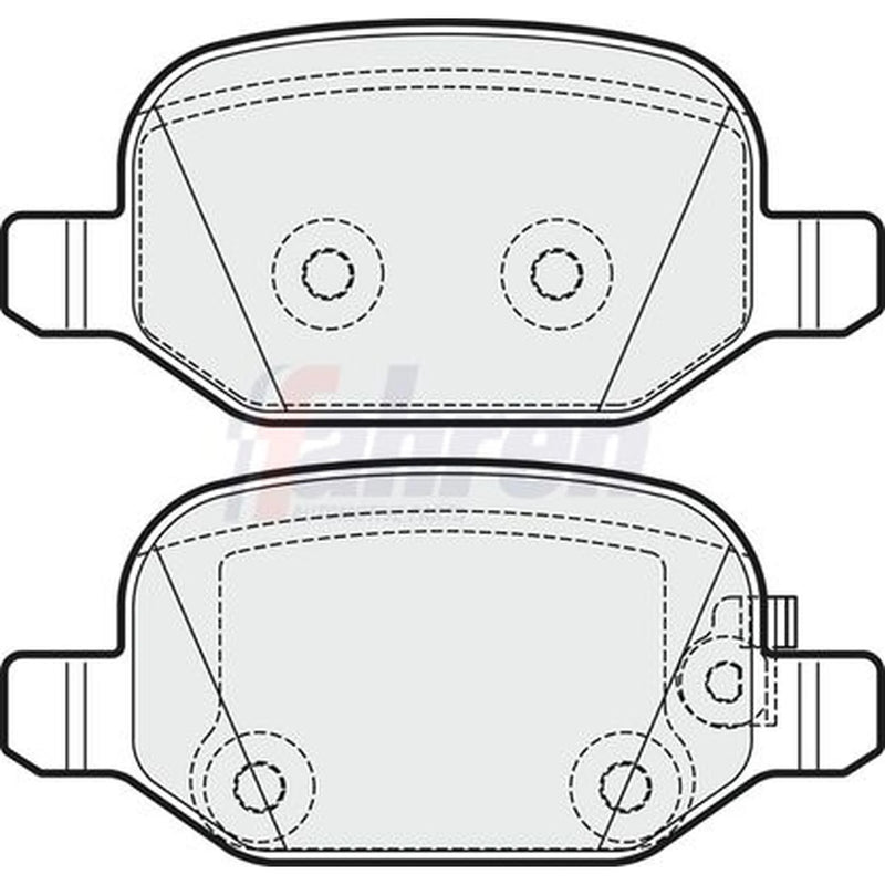 Fahren Rear Brake Pad Set fits Fiat 500L 2012-2018 0.9 1.3 1.4 1.6