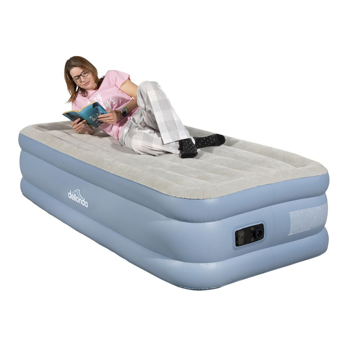 Dellonda Raised Air Bed with Built-in Electric Pump & Storage Bag - Single - Dellonda - Van Life Living