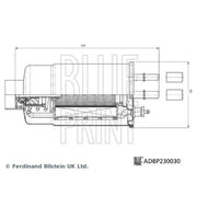 Blue Print Fuel Filter Element ADBP230030