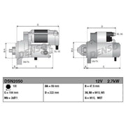 Denso Starter Motor 12V 2.7kW 10 Teeth