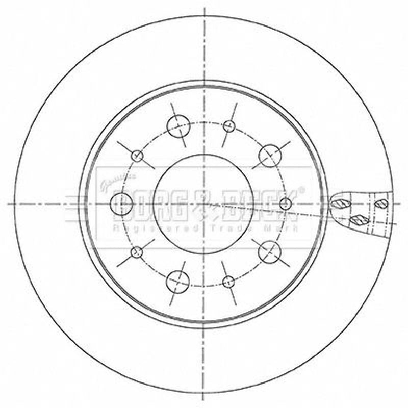 Borg & Beck 2 x Vented Rear Brake Discs BBD6156S-x2