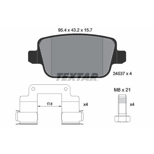 Textar Rear Brake Pad Set 2453702