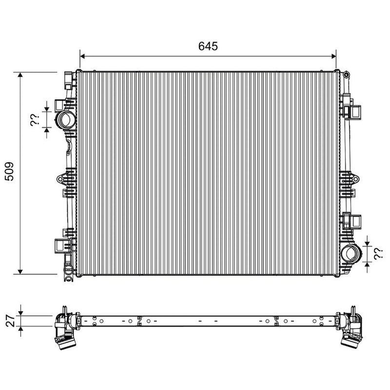 Valeo Engine Radiator 701698