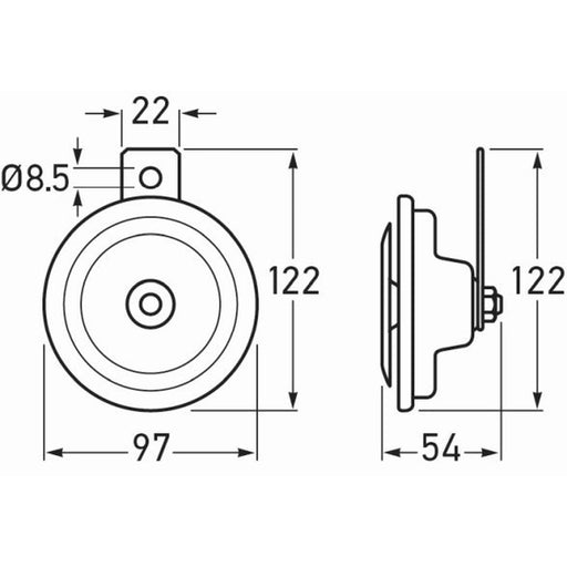 Hella Car Horn Signal Unit 3BA 002 768-382