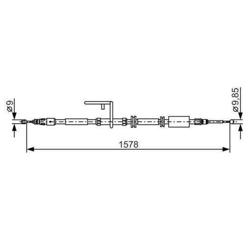 Bosch Handbrake Cable Left Rear 1 987 482 314