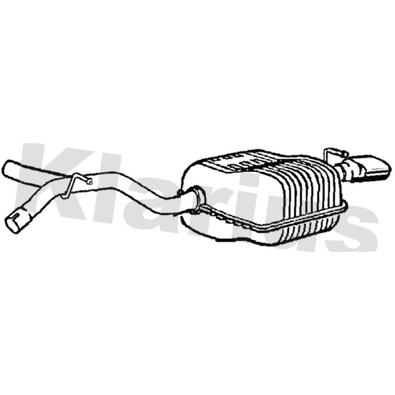 Klarius Box With Tail Pipe Left Hand Left Rear VO649B