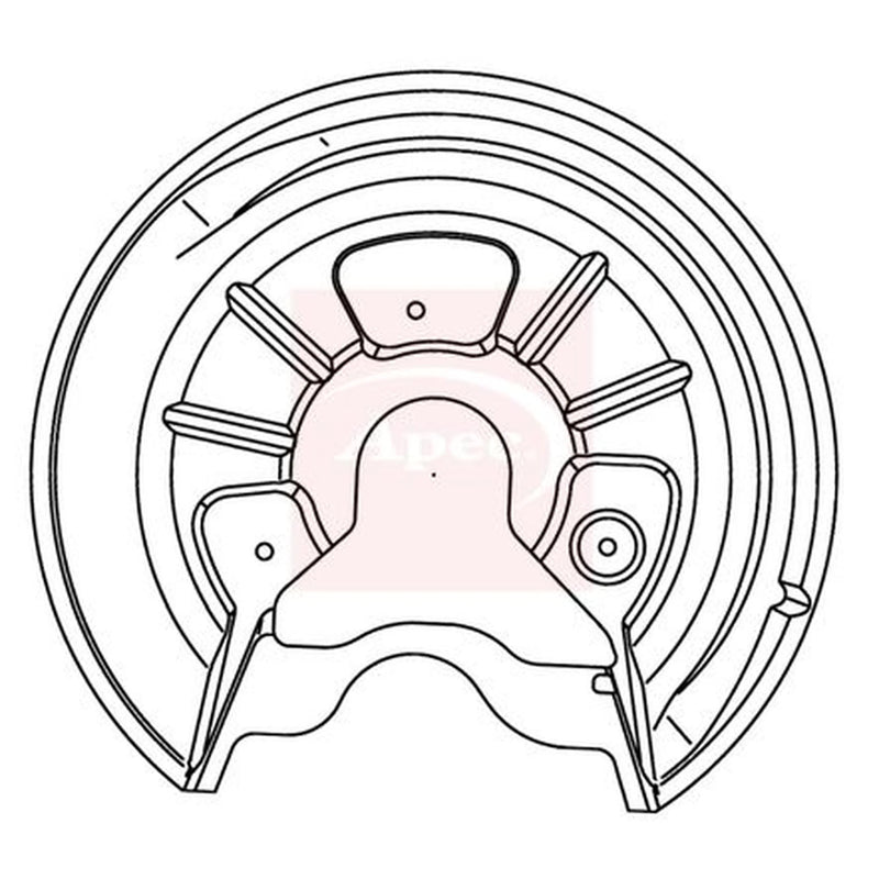 Apec Brake Disc Splash Guard Rear Right ASG1052