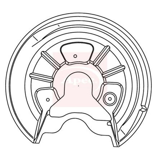 Apec Brake Disc Splash Guard Rear Right ASG1052