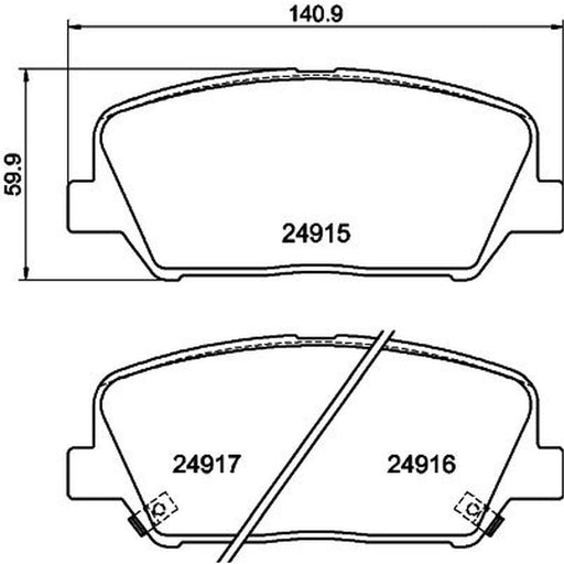 Mintex Front Brake Pad Set MDB3282