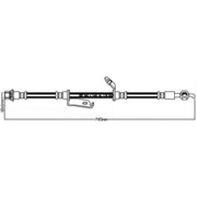 Abtex Brake Hydraulic Hose Line Front Left ABH1344R
