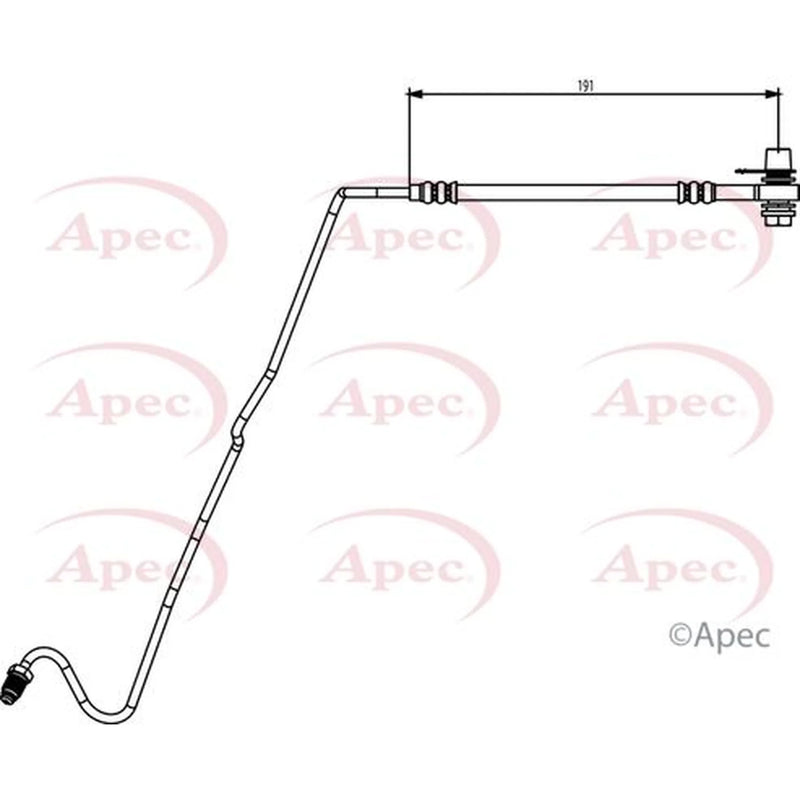 Apec Brake Hydraulic Hose Line outer HOS3875
