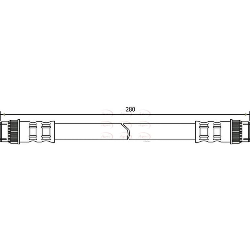Apec Brake Hydraulic Hose Line Rear HOS3102