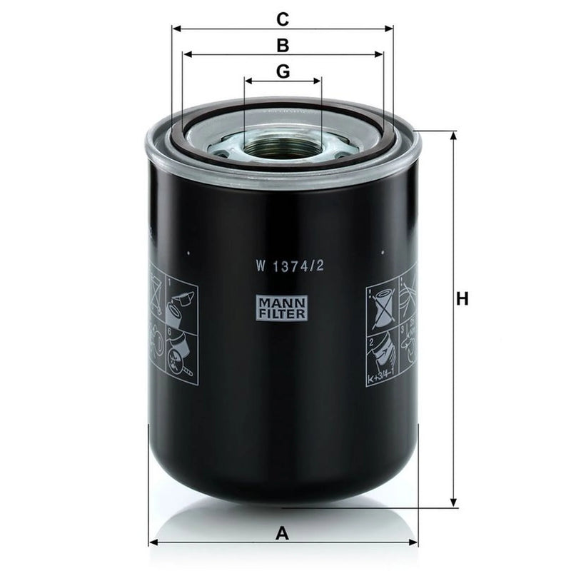 MANN-FILTER Automatic Transmission Hydraulic Filter W 1374/2