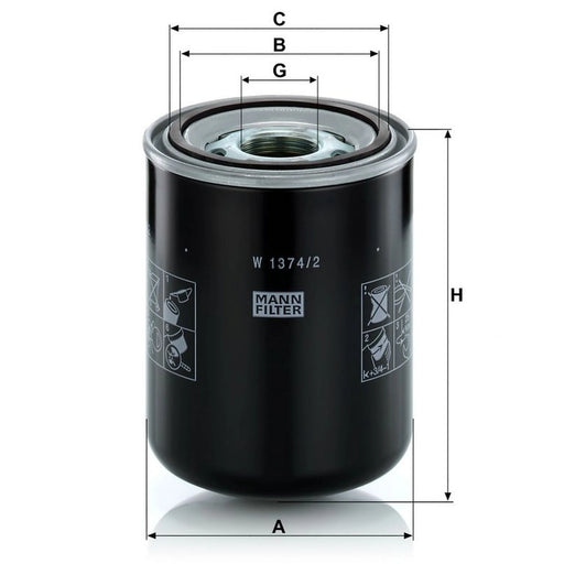 MANN-FILTER Automatic Transmission Hydraulic Filter W 1374/2