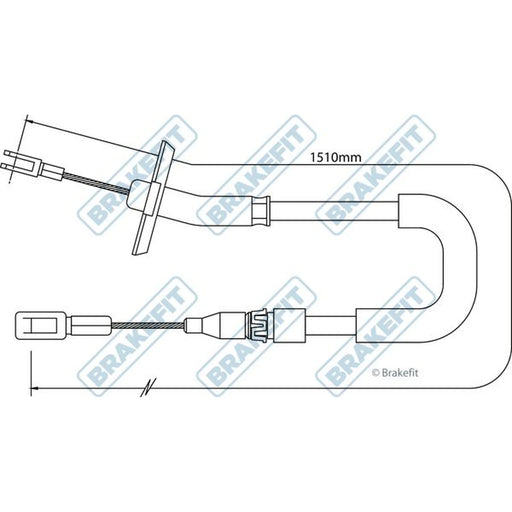 Apec Handbrake Cable Right Rear BBC3283