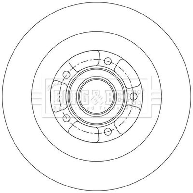 Borg & Beck 2 x Solid Rear Brake Discs BBD6231S-x2