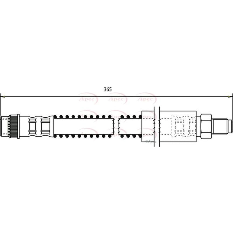 Apec Brake Hydraulic Hose Line Rear HOS3680