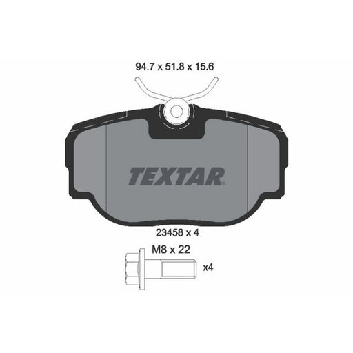 Textar Rear Brake Pad Set 2345801