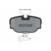 Textar Rear Brake Pad Set 2345801