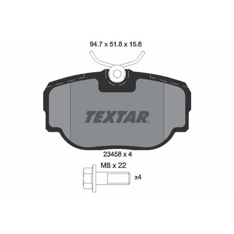 Textar Rear Brake Pad Set 2345801