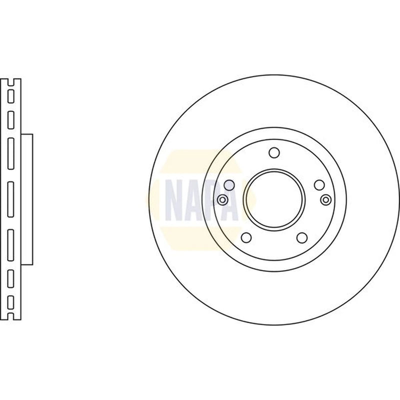 NAPA 2 x Vented Front Brake Discs NBD5854-x2
