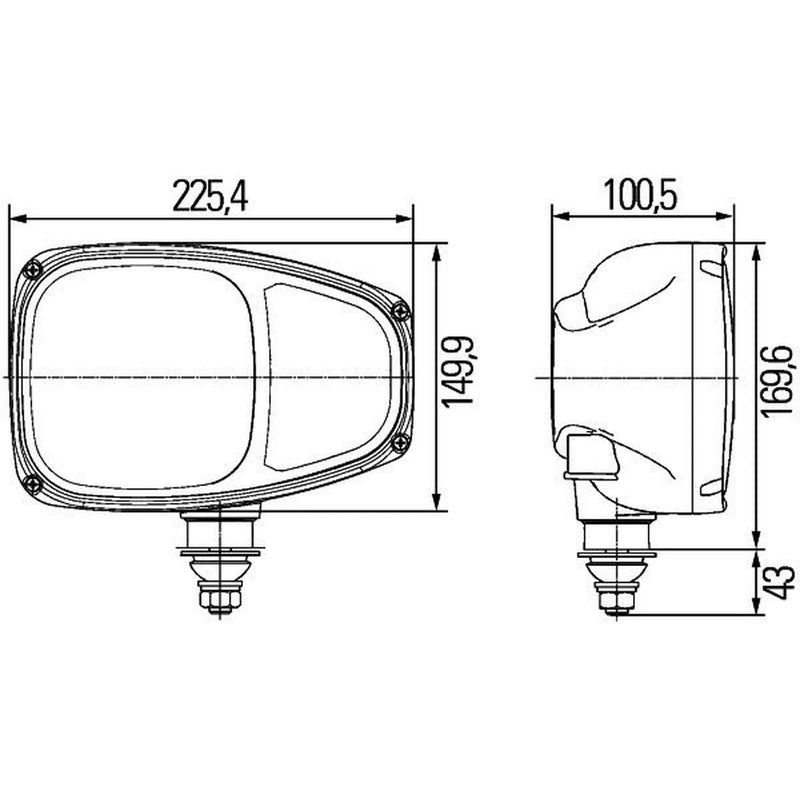 Hella Headlight Headlamp PY21W Right 1LE 996 174-321