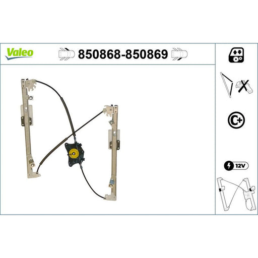 Valeo Electric Window Regulator Lifter Left Front 850868