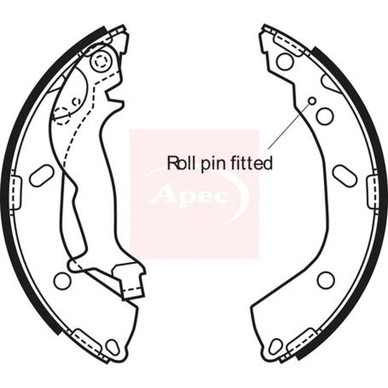 Apec Brake Shoe Set Axle Kit SHU700
