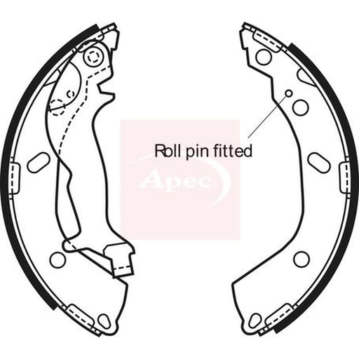 Apec Brake Shoe Set Axle Kit SHU700