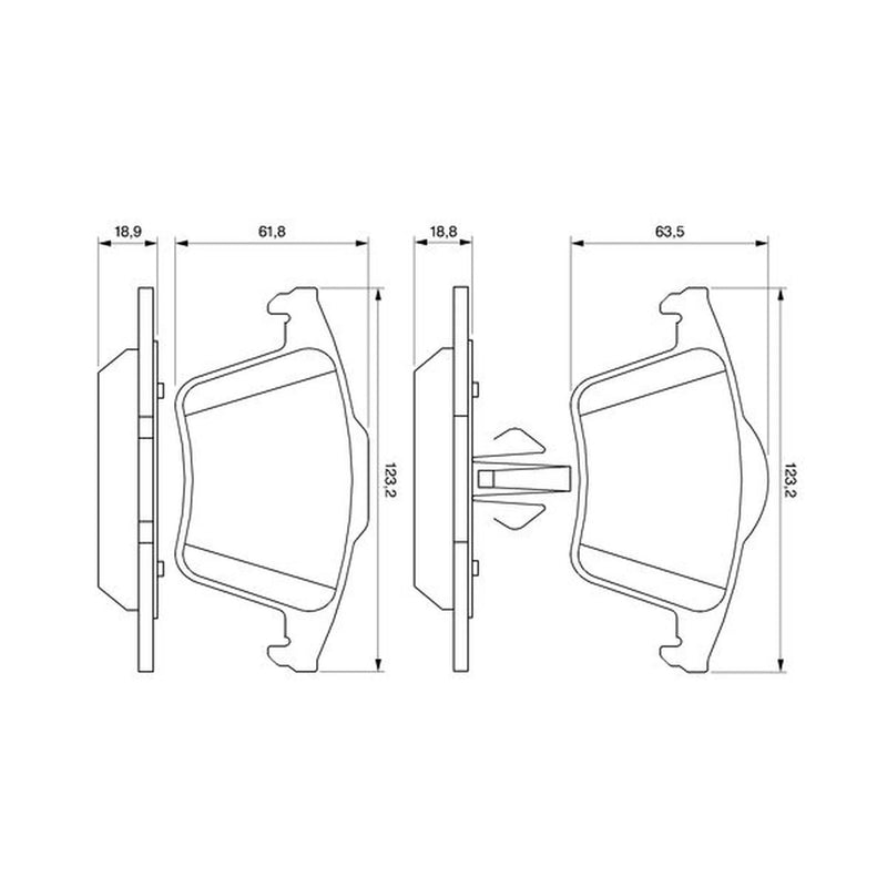 Bosch Rear Brake Pad Set 0 986 494 102