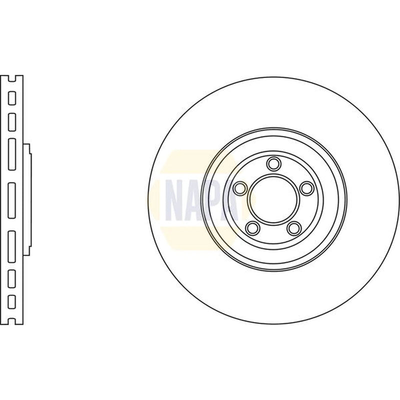 NAPA 2 x Vented Front Brake Discs NBD5806-x2