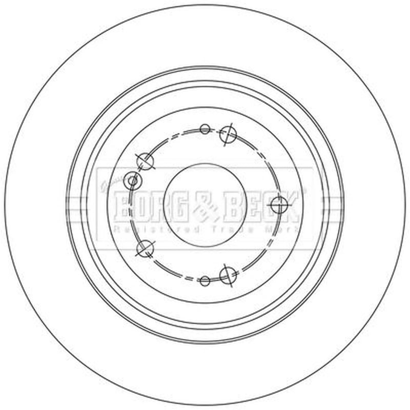 Borg & Beck 2 x Solid Rear Brake Discs BBD5574-x2